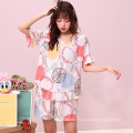 100% Viscose Korean Cute Pajamas Women Plus Size Pajamas Cheapest